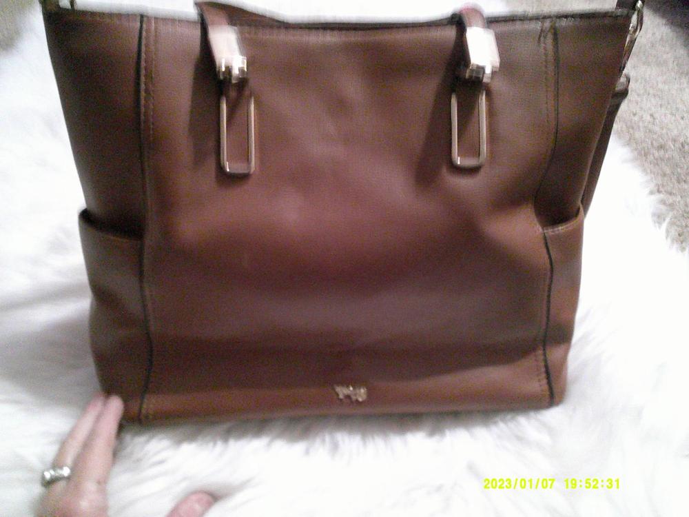 Matthew + Julian Brown Tote with Gold